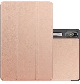 NoXx NoXx Lenovo Tab P12 Hoesje Met Uitsparing Lenovo Pen - Rose Goud