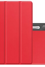 NoXx Hoesje Geschikt voor Lenovo Tab P12 Hoesje Case Hard Cover Hoes Book Case Met Uitsparing Geschikt voor Lenovo Pen - Rood