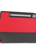NoXx Hoesje Geschikt voor Lenovo Tab P12 Hoesje Case Hard Cover Hoes Book Case Met Uitsparing Geschikt voor Lenovo Pen - Rood