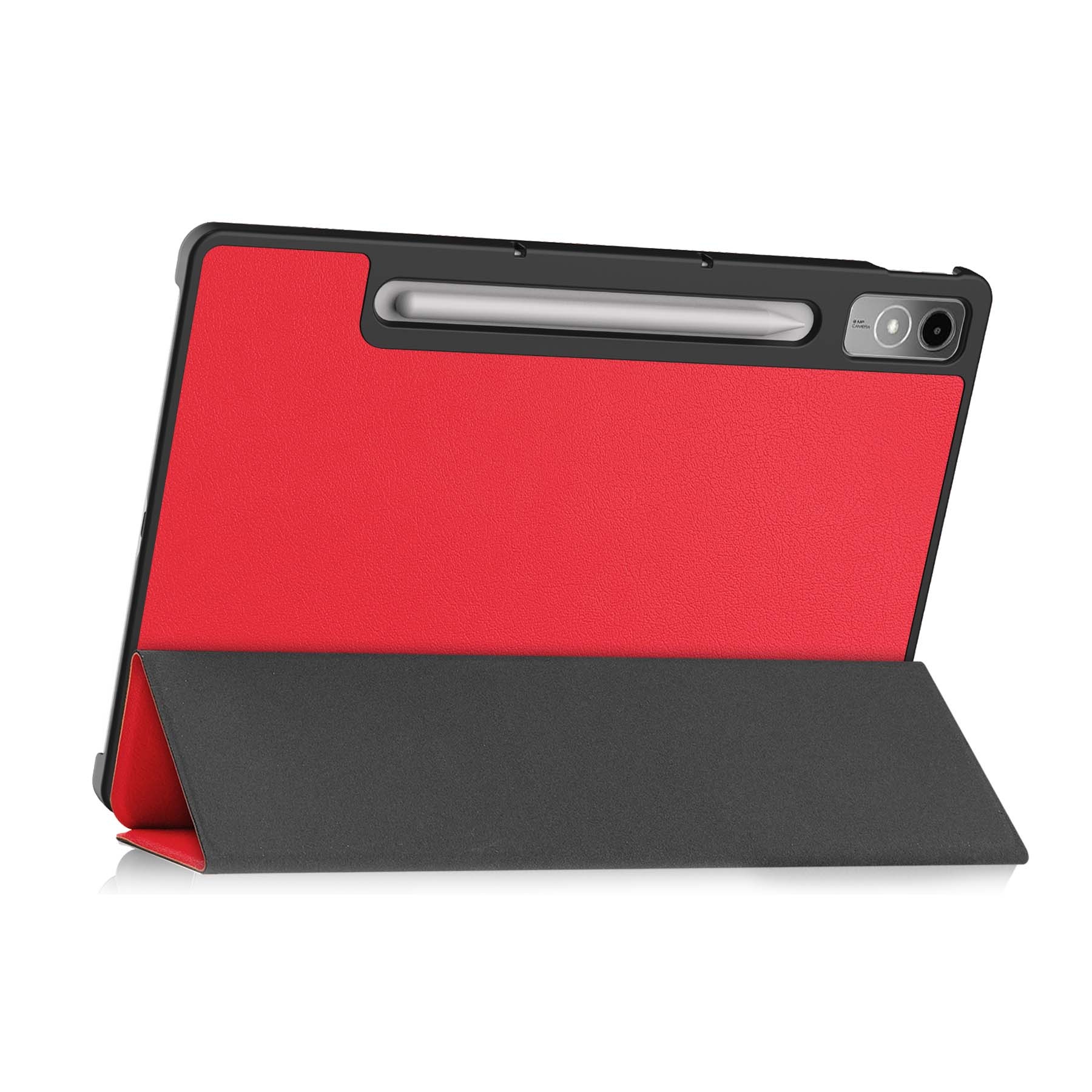 NoXx Hoesje Geschikt voor Lenovo Tab P12 Hoesje Case Hard Cover Hoes Book Case Met Uitsparing Geschikt voor Lenovo Pen - Rood