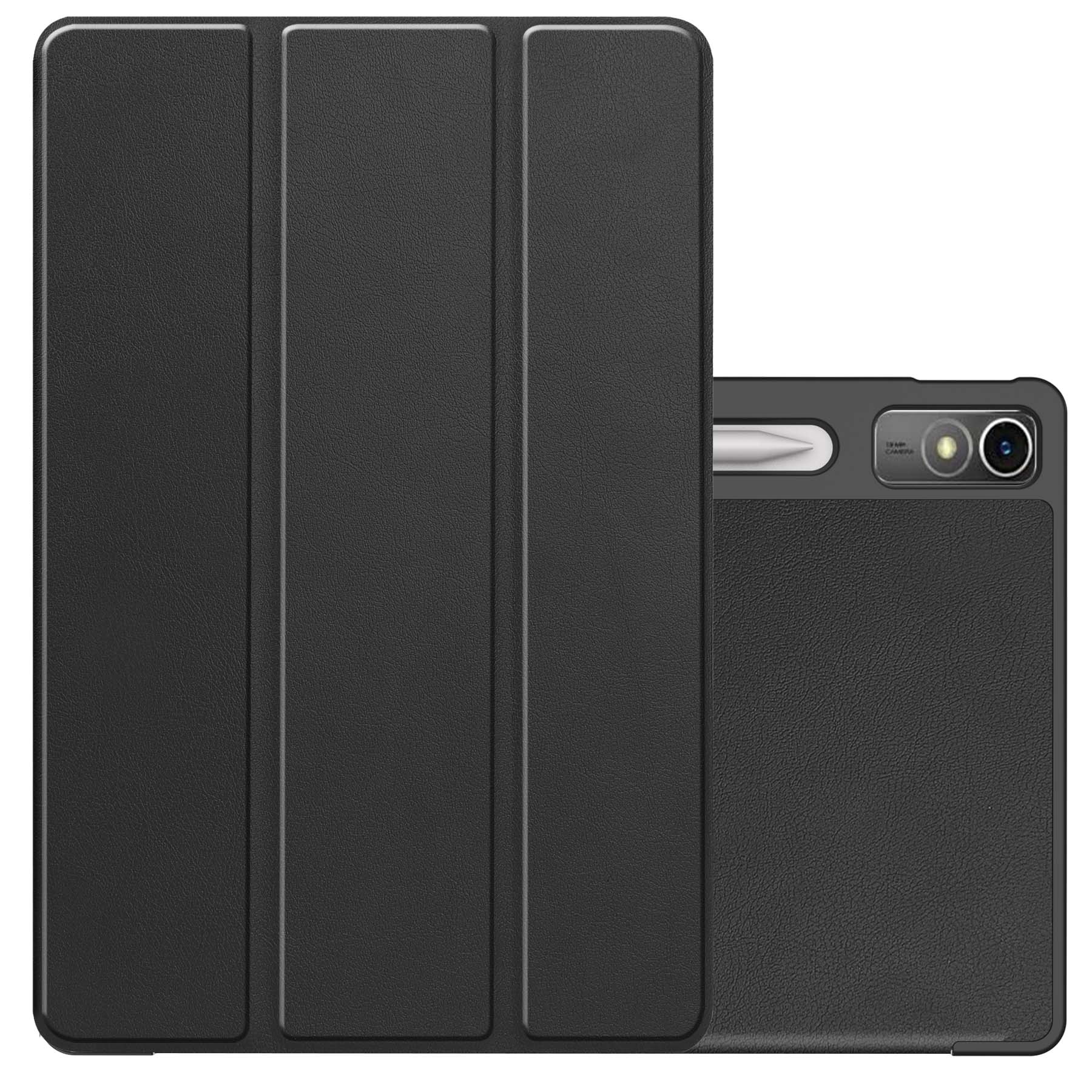 NoXx Hoesje Geschikt voor Lenovo Tab P12 Hoesje Case Hard Cover Hoes Book Case Met Uitsparing Geschikt voor Lenovo Pen - Zwart