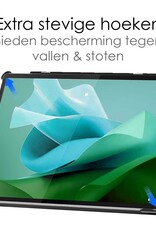 NoXx Hoesje Geschikt voor Lenovo Tab P12 Hoesje Case Hard Cover Hoes Book Case Met Uitsparing Geschikt voor Lenovo Pen - Zwart
