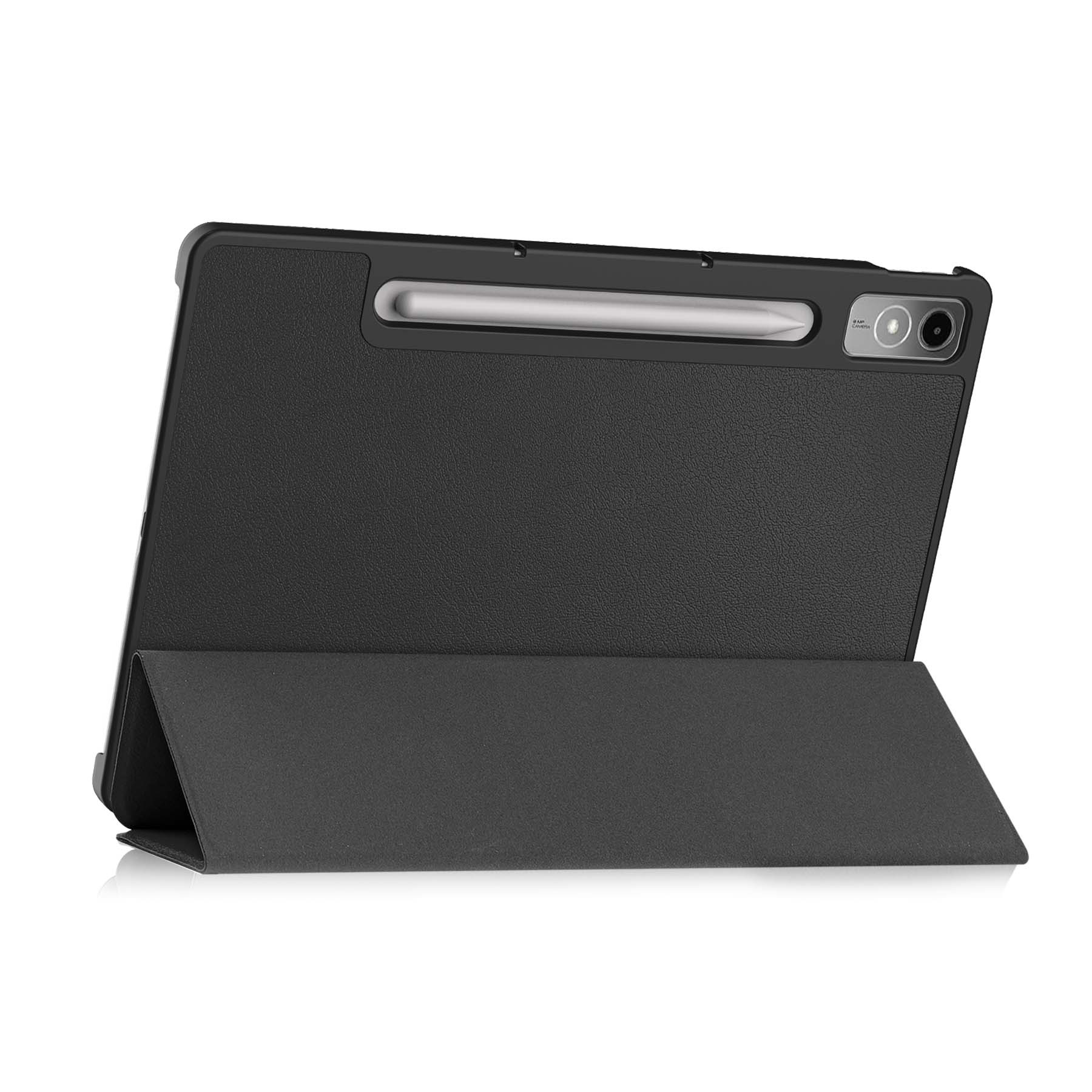 NoXx Hoesje Geschikt voor Lenovo Tab P12 Hoesje Case Hard Cover Hoes Book Case Met Uitsparing Geschikt voor Lenovo Pen - Zwart