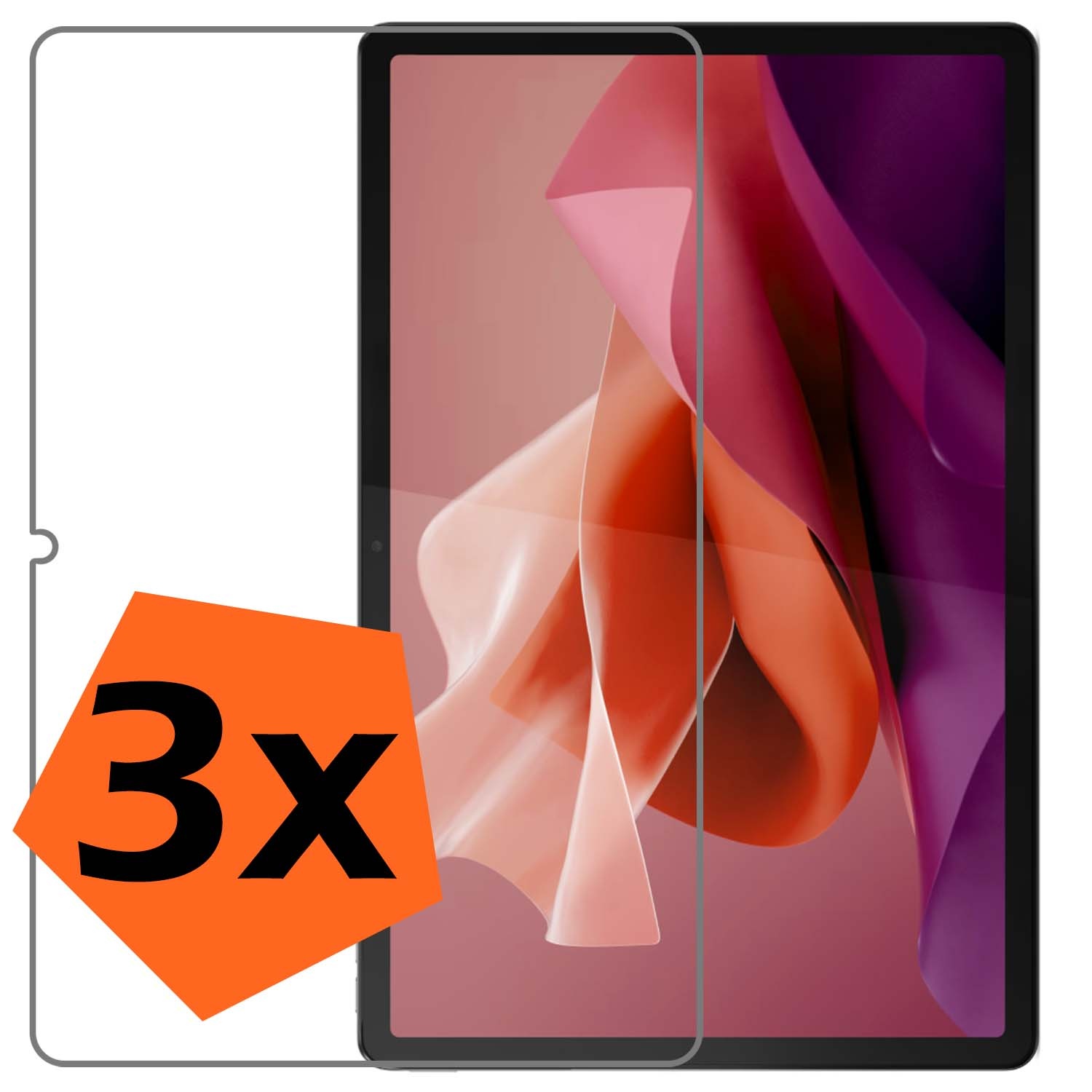 Nomfy Screenprotector Geschikt voor Lenovo Tab P12 Screenprotector Bescherm Glas - Screen Protector Geschikt voor Lenovo Tab P12 Screenprotector Tempered Glass - 3 PACK