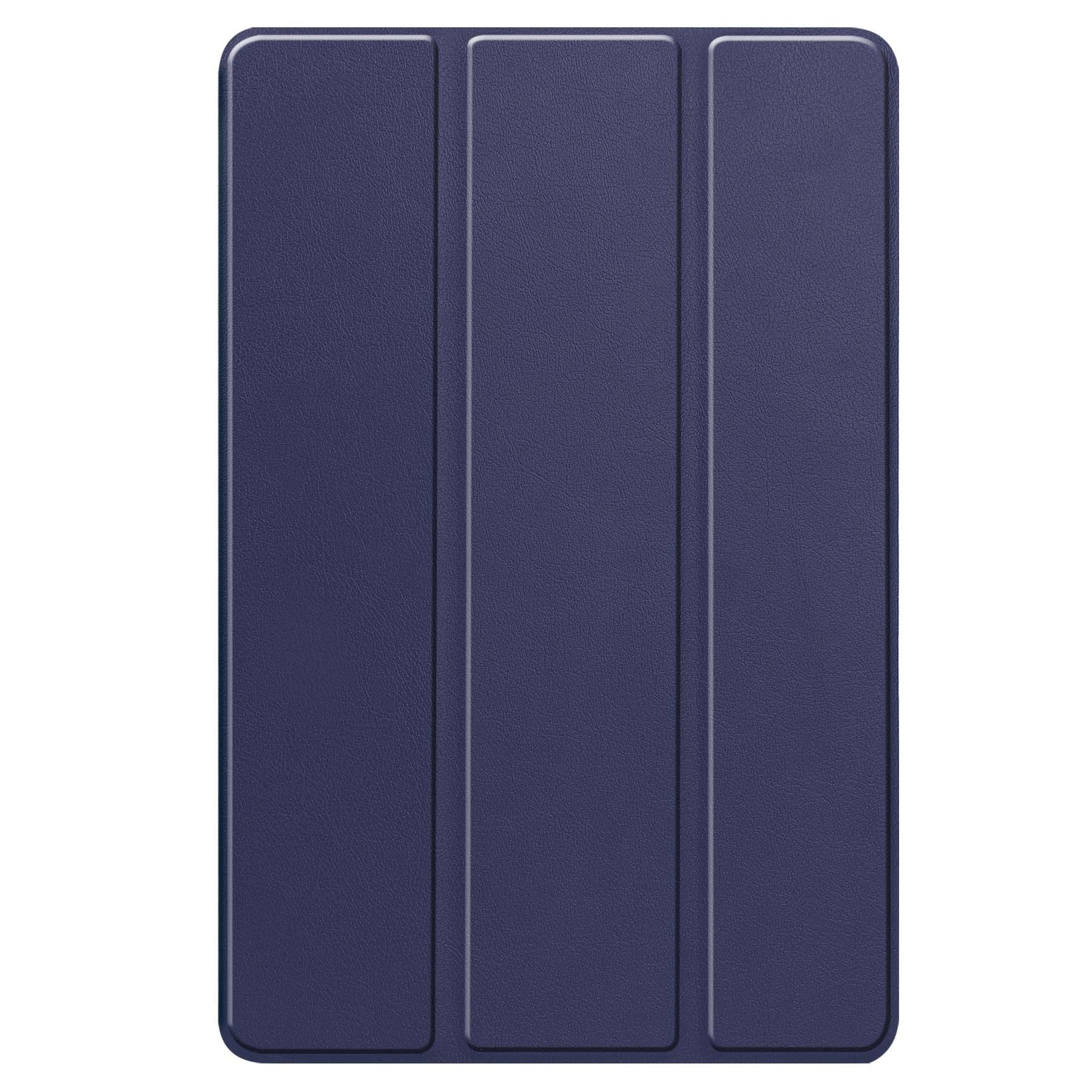 Nomfy Hoes Geschikt voor Lenovo Tab P12 Hoes Tri-fold Tablet Hoesje Case Met Uitsparing Geschikt voor Lenovo Pen - Hoesje Geschikt voor Lenovo Tab P12 Hoesje Hardcover Bookcase - Donkerblauw