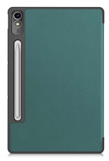 BASEY. Hoesje Geschikt voor Lenovo Tab P12 Hoes Case Tablet Hoesje Tri-fold Met Uitsparing Geschikt voor Lenovo Pen Met Screenprotector - Hoes Geschikt voor Lenovo Tab P12 Hoesje Hard Cover Bookcase Hoes - Donkergroen