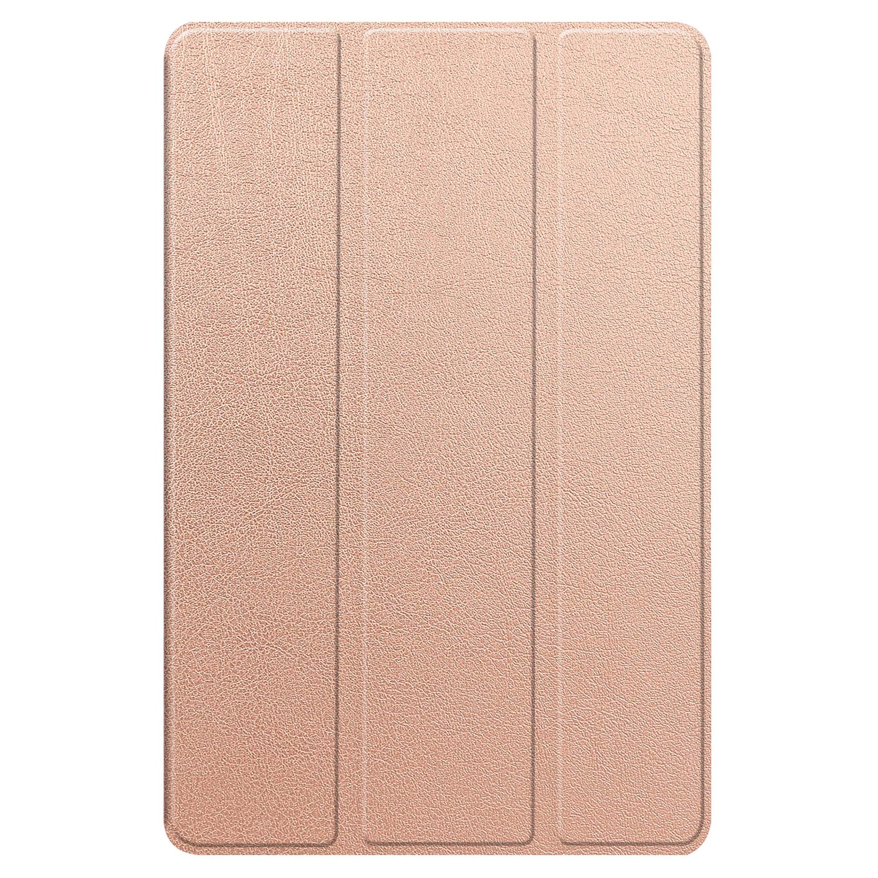 BASEY. Hoesje Geschikt voor Lenovo Tab P12 Hoes Case Tablet Hoesje Tri-fold Met Uitsparing Geschikt voor Lenovo Pen Met Screenprotector - Hoes Geschikt voor Lenovo Tab P12 Hoesje Hard Cover Bookcase Hoes - Rosé goud
