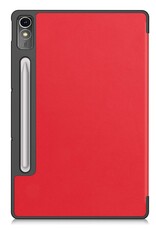 BASEY. Hoesje Geschikt voor Lenovo Tab P12 Hoes Case Tablet Hoesje Tri-fold Met Uitsparing Geschikt voor Lenovo Pen Met Screenprotector - Hoes Geschikt voor Lenovo Tab P12 Hoesje Hard Cover Bookcase Hoes - Rood