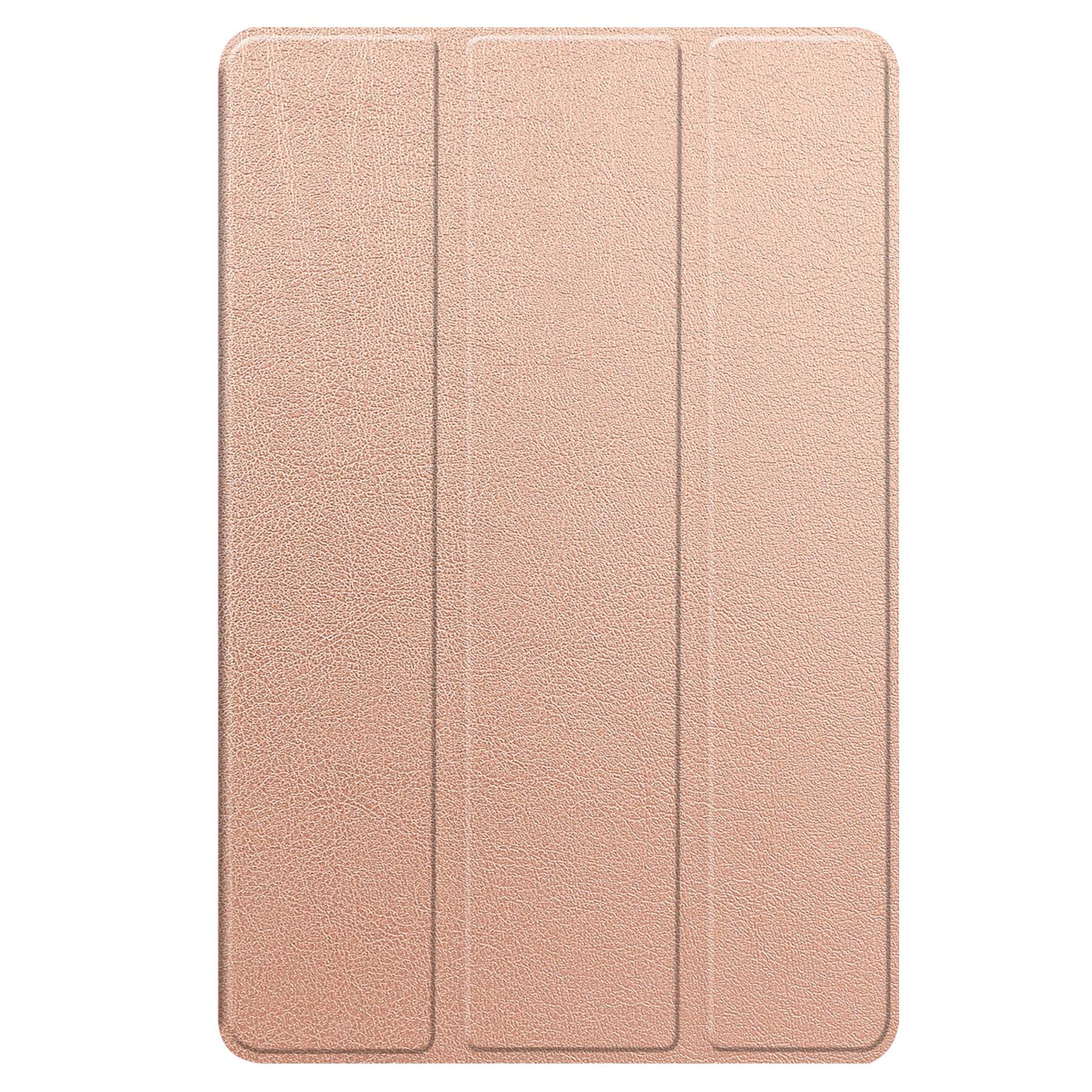 Nomfy Hoes Geschikt voor Lenovo Tab P12 Hoes Tri-fold Tablet Hoesje Case Met Uitsparing Geschikt voor Lenovo Pen - Hoesje Geschikt voor Lenovo Tab P12 Hoesje Hardcover Bookcase - Rosé goud