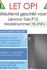 NoXx Hoesje Geschikt voor Lenovo Tab P12 Hoesje Case Hard Cover Hoes Book Case Met Uitsparing Geschikt voor Lenovo Pen Met Screenprotector - Donkergroen