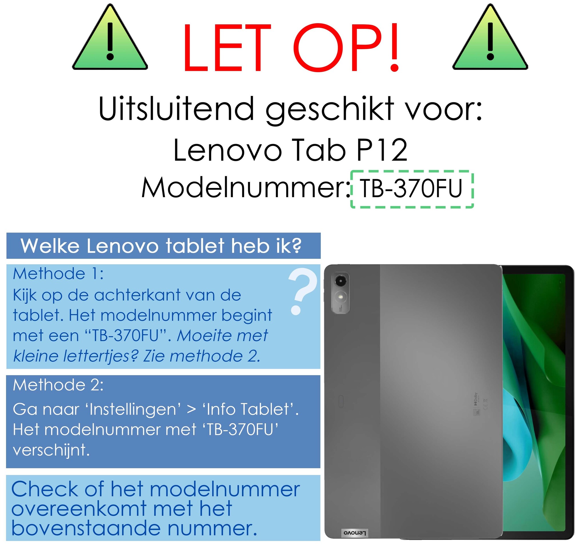 NoXx Hoesje Geschikt voor Lenovo Tab P12 Hoesje Case Hard Cover Hoes Book Case Met Uitsparing Geschikt voor Lenovo Pen Met Screenprotector - Donkergroen