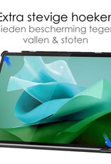 NoXx Hoesje Geschikt voor Lenovo Tab P12 Hoesje Case Hard Cover Hoes Book Case Met Uitsparing Geschikt voor Lenovo Pen Met Screenprotector - Grijs