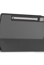 NoXx Hoesje Geschikt voor Lenovo Tab P12 Hoesje Case Hard Cover Hoes Book Case Met Uitsparing Geschikt voor Lenovo Pen Met Screenprotector - Grijs