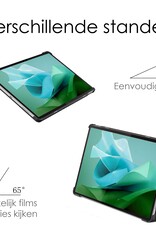 NoXx Hoesje Geschikt voor Lenovo Tab P12 Hoesje Case Hard Cover Hoes Book Case Met Uitsparing Geschikt voor Lenovo Pen Met Screenprotector - Zwart