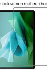 NoXx Hoesje Geschikt voor Lenovo Tab P12 Hoesje Case Hard Cover Hoes Book Case Met Uitsparing Geschikt voor Lenovo Pen Met Screenprotector - Donkergroen
