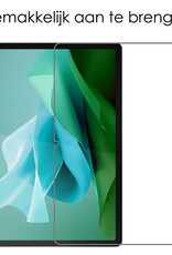 NoXx Hoesje Geschikt voor Lenovo Tab P12 Hoesje Case Hard Cover Hoes Book Case Met Uitsparing Geschikt voor Lenovo Pen Met Screenprotector - Donkergroen
