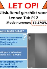 Nomfy Hoes Geschikt voor Lenovo Tab P12 Hoes Tri-fold Tablet Hoesje Case Met Uitsparing Geschikt voor Lenovo Pen Met Screenprotector - Hoesje Geschikt voor Lenovo Tab P12 Hoesje Hardcover Bookcase - Donkerblauw