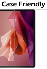 Nomfy Hoes Geschikt voor Lenovo Tab P12 Hoes Tri-fold Tablet Hoesje Case Met Uitsparing Geschikt voor Lenovo Pen Met Screenprotector - Hoesje Geschikt voor Lenovo Tab P12 Hoesje Hardcover Bookcase - Rosé goud
