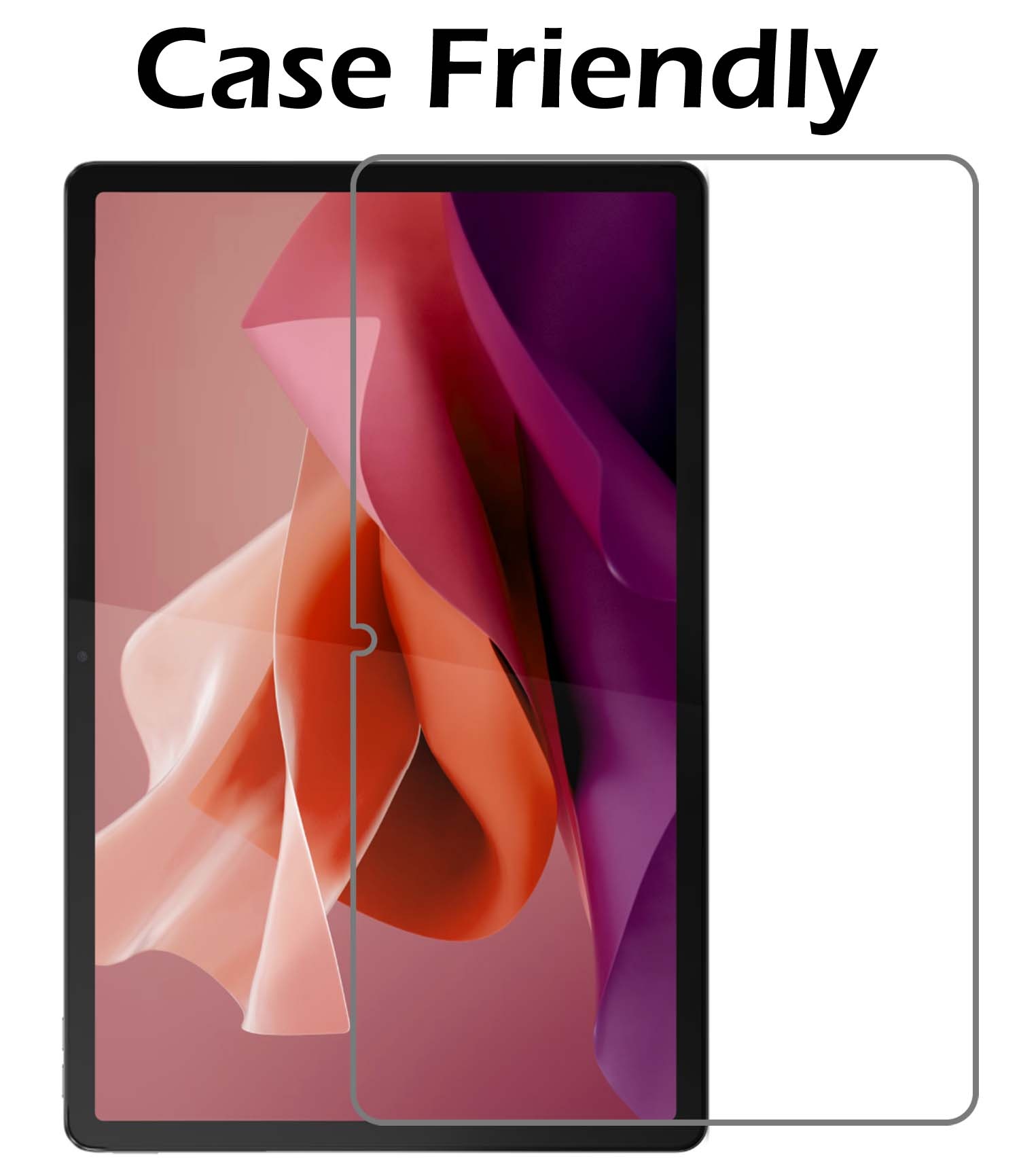 Nomfy Hoes Geschikt voor Lenovo Tab P12 Hoes Tri-fold Tablet Hoesje Case Met Uitsparing Geschikt voor Lenovo Pen Met Screenprotector - Hoesje Geschikt voor Lenovo Tab P12 Hoesje Hardcover Bookcase - Rosé goud