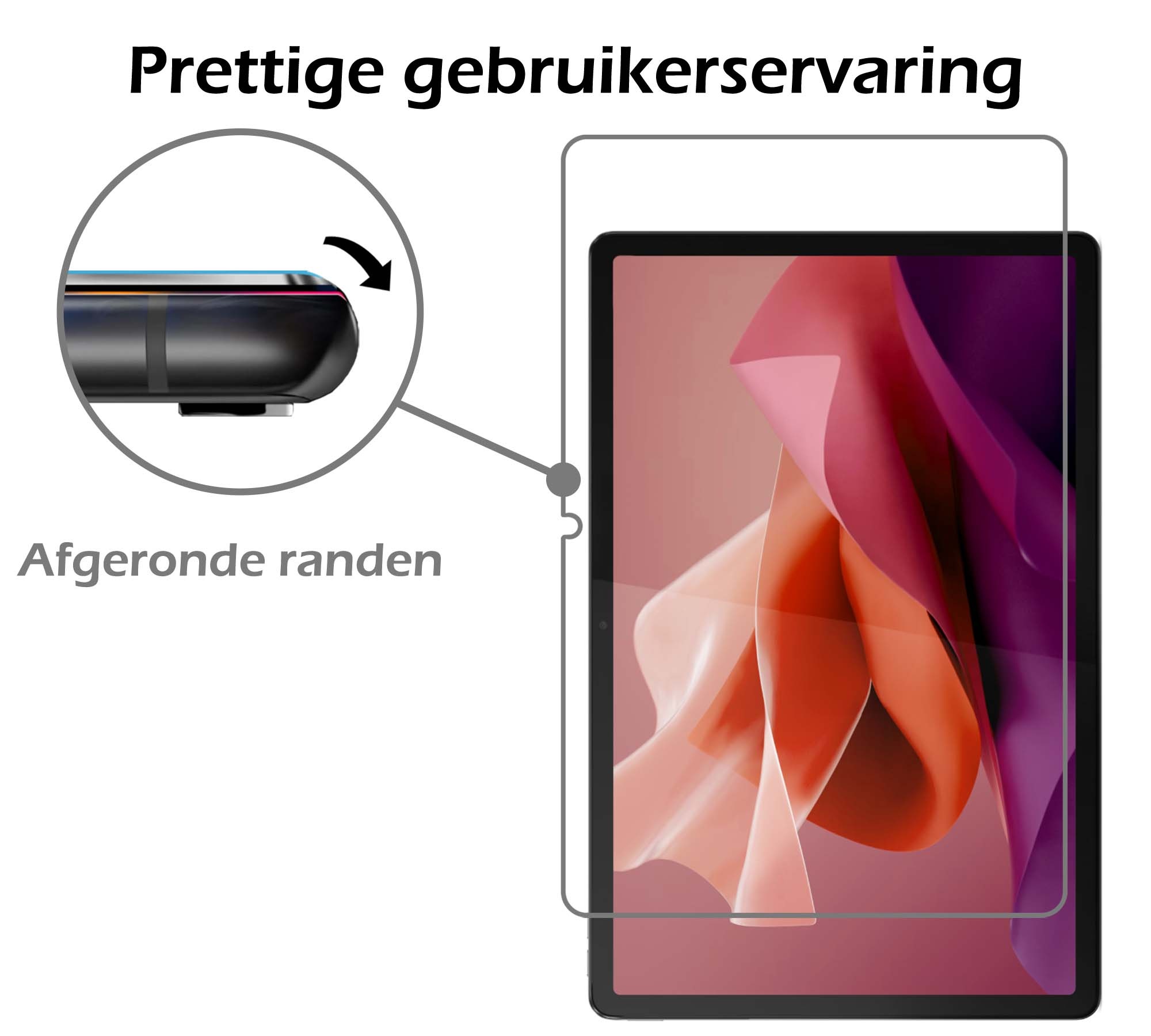 Nomfy Hoes Geschikt voor Lenovo Tab P12 Hoes Tri-fold Tablet Hoesje Case Met Uitsparing Geschikt voor Lenovo Pen Met Screenprotector - Hoesje Geschikt voor Lenovo Tab P12 Hoesje Hardcover Bookcase - Rood