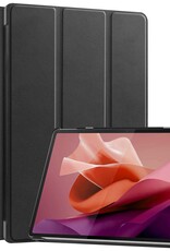 Nomfy Hoes Geschikt voor Lenovo Tab P12 Hoes Tri-fold Tablet Hoesje Case Met Uitsparing Geschikt voor Lenovo Pen Met Screenprotector - Hoesje Geschikt voor Lenovo Tab P12 Hoesje Hardcover Bookcase - Zwart