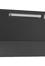 Nomfy Hoes Geschikt voor Lenovo Tab P12 Hoes Tri-fold Tablet Hoesje Case Met Uitsparing Geschikt voor Lenovo Pen Met Screenprotector - Hoesje Geschikt voor Lenovo Tab P12 Hoesje Hardcover Bookcase - Zwart