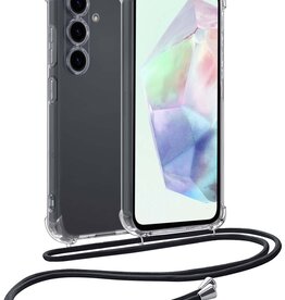 BASEY. BASEY. Samsung Galaxy A35 Hoesje Transparant Shockproof Met Zwart Koord