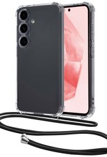 NoXx Hoes Geschikt voor Samsung A35 Hoesje Transparant Met Telefoonkoord Cover Shock Proof Case Koord Hoes