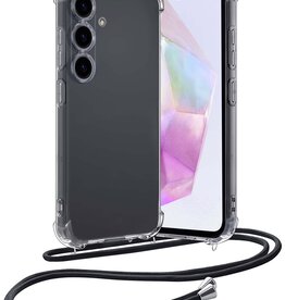 Nomfy Nomfy Samsung Galaxy A35 Hoesje Transparant Shockproof Met Zwart Koord