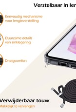 Nomfy Hoesje Geschikt voor Samsung A35 Hoesje Shock Proof Transparant Met Telefoonketting Case Shock Koord - Hoesje Geschikt voor Samsung Galaxy A35 5G Shock Proof Case Met Koord - Transparant