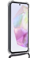 Nomfy Hoesje Geschikt voor Samsung A35 Hoesje Shock Proof Transparant Met Telefoonketting Case Shock Koord - Hoesje Geschikt voor Samsung Galaxy A35 5G Shock Proof Case Met Koord - Transparant