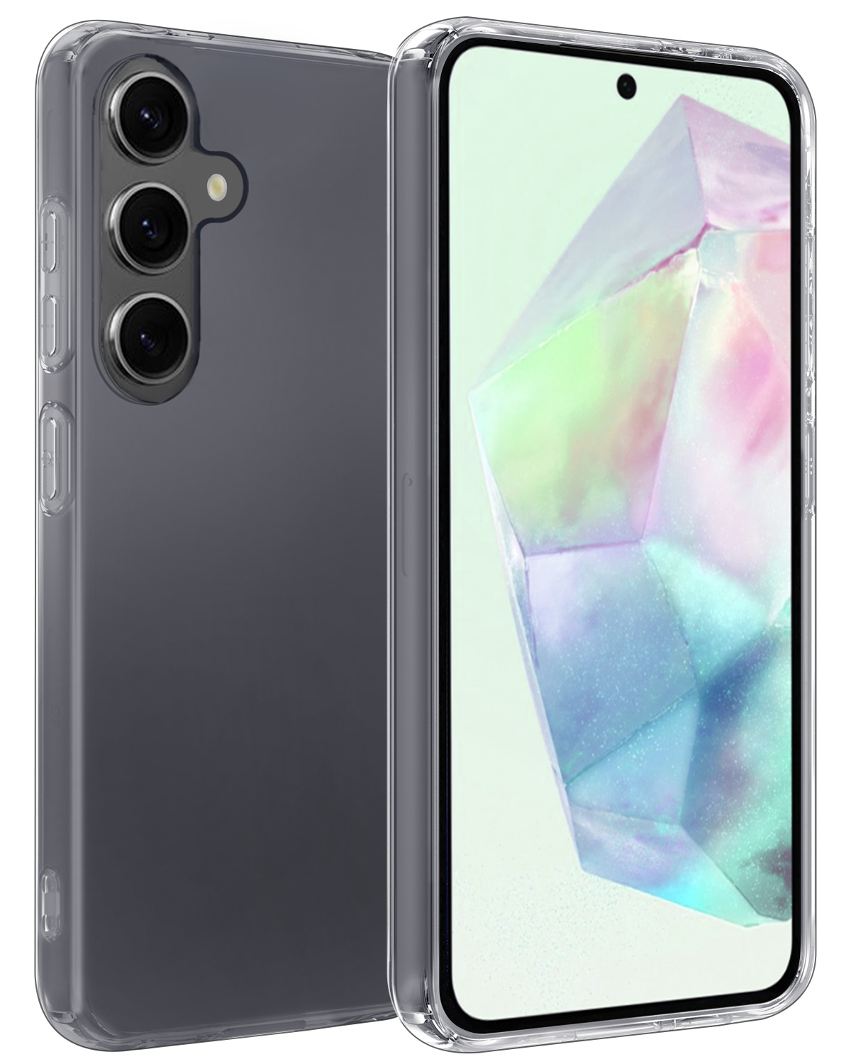 BASEY. Hoes Geschikt voor Samsung A35 Hoesje Siliconen Back Cover Case - Hoesje Geschikt voor Samsung Galaxy A35 5G Hoes Cover Hoesje - Transparant