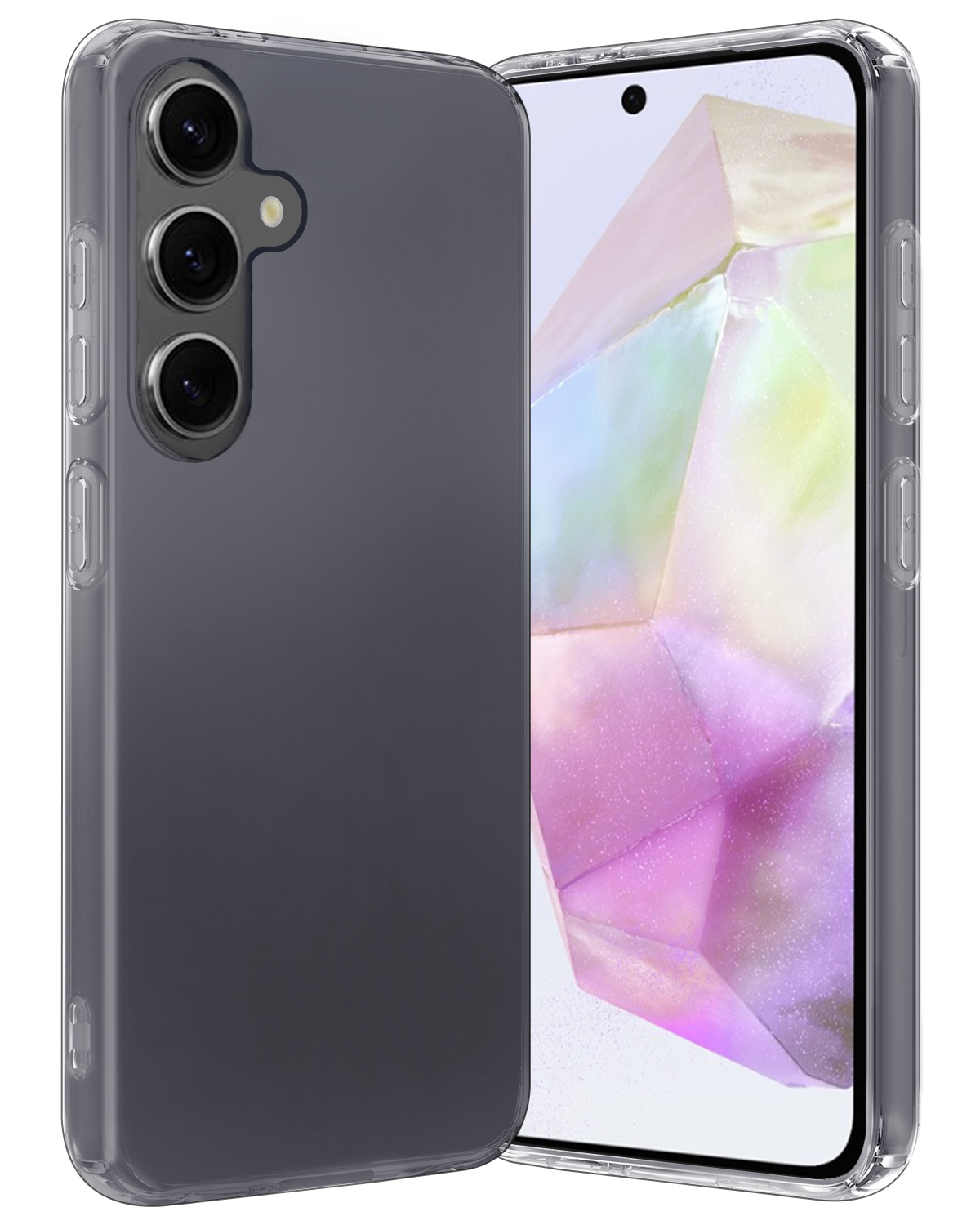 Nomfy Hoesje Geschikt voor Samsung A35 Hoesje Siliconen Cover Case - Hoes Geschikt voor Samsung Galaxy A35 5G Hoes Back Case - Transparant