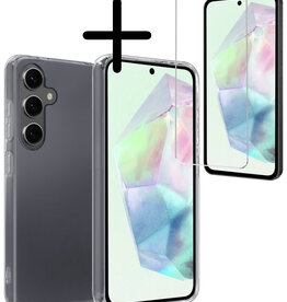 BASEY. BASEY. Samsung Galaxy A35 Hoesje Siliconen Met Screenprotector - Transparant