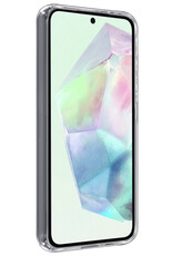 BASEY. Hoes Geschikt voor Samsung A35 Hoesje Siliconen Back Cover Case Met Screenprotector - Hoesje Geschikt voor Samsung Galaxy A35 5G Hoes Cover Hoesje - Transparant
