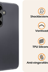 Nomfy Hoesje Geschikt voor Samsung A35 Hoesje Siliconen Cover Case Met Screenprotector - Hoes Geschikt voor Samsung Galaxy A35 5G Hoes Back Case - Transparant