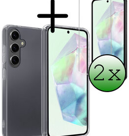 BASEY. BASEY. Samsung Galaxy A35 Hoesje Siliconen Met 2x Screenprotector - Transparant