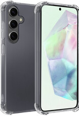 BASEY. Hoes Geschikt voor Samsung A35 Hoesje Shock Proof Case Hoes Siliconen - Hoesje Geschikt voor Samsung Galaxy A35 5G Hoes Cover Shockproof - Transparant