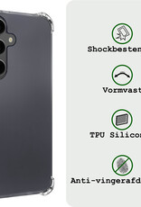 BASEY. Hoes Geschikt voor Samsung A35 Hoesje Shock Proof Case Hoes Siliconen - Hoesje Geschikt voor Samsung Galaxy A35 5G Hoes Cover Shockproof - Transparant