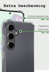 BASEY. Hoes Geschikt voor Samsung A35 Hoesje Shock Proof Case Hoes Siliconen - Hoesje Geschikt voor Samsung Galaxy A35 5G Hoes Cover Shockproof - Transparant