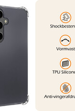 Nomfy Hoesje Geschikt voor Samsung A35 Hoesje Shock Proof Cover Case Shockproof - Hoes Geschikt voor Samsung Galaxy A35 5G Hoes Siliconen Back Case - Transparant - 2 PACK