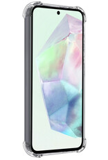 BASEY. Hoes Geschikt voor Samsung A35 Hoesje Shock Proof Case Hoes - Hoesje Geschikt voor Samsung Galaxy A35 5G Hoes Cover Shockproof - Transparant