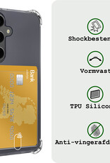 BASEY. Hoes Geschikt voor Samsung A35 Hoesje Shock Proof Case Hoes Met 2x Screenprotector - Hoesje Geschikt voor Samsung Galaxy A35 5G Hoes Cover Shockproof - Transparant