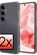 NoXx Hoes Geschikt voor Samsung A35 Hoesje Cover Siliconen Back Case Hoes - Transparant - 2x