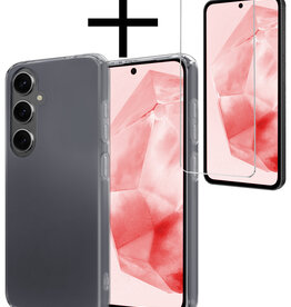 NoXx NoXx Samsung Galaxy A35 Hoesje Siliconen Met Screenprotector - Transparant