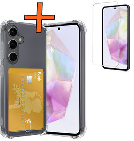 Nomfy Nomfy Samsung Galaxy A35 Hoesje Pashouder Met Screenprotector