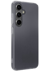 NoXx Hoes Geschikt voor Samsung A35 Hoesje Cover Siliconen Back Case Hoes Met 2x Screenprotector - Transparant