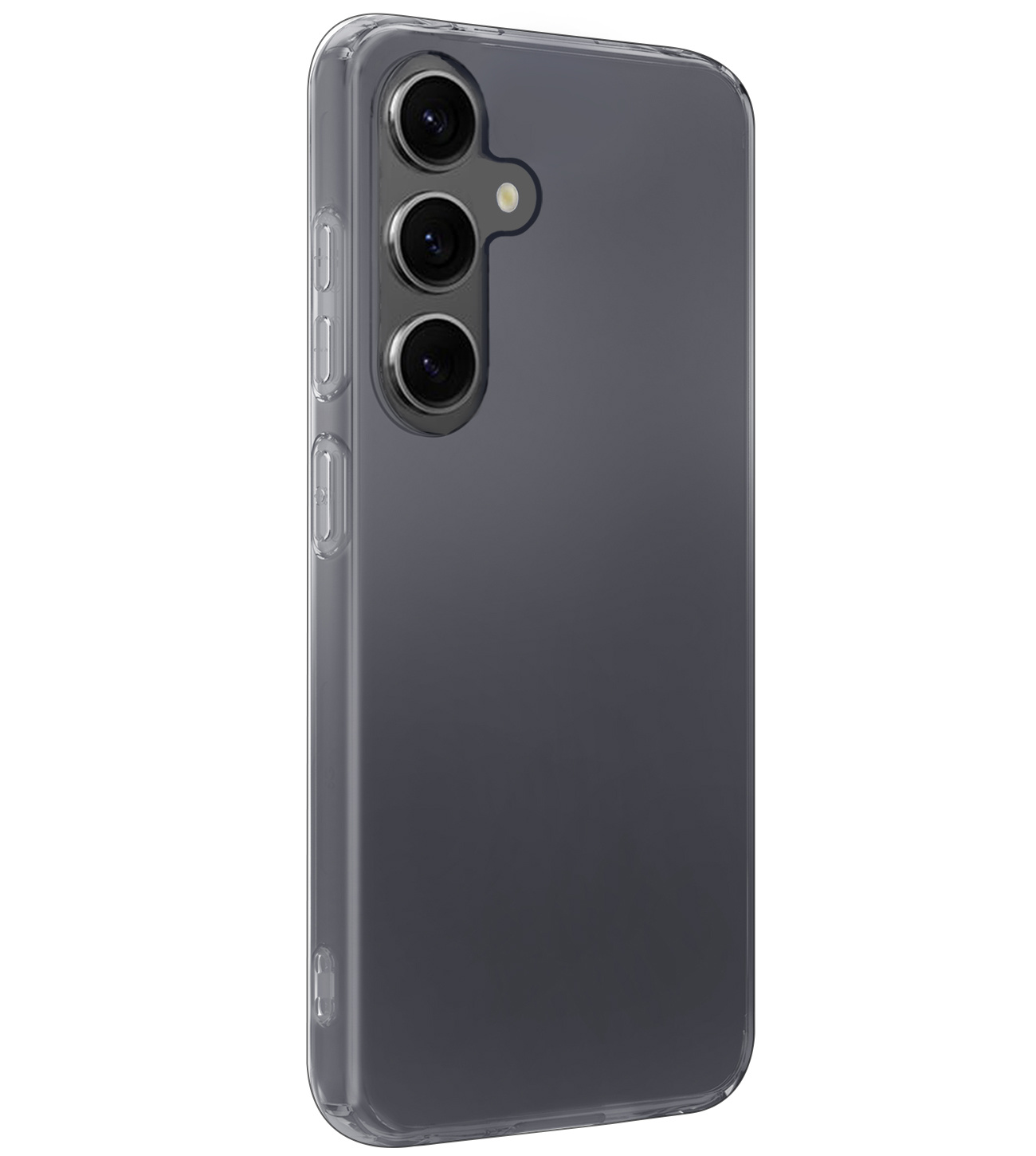 NoXx Hoes Geschikt voor Samsung A35 Hoesje Cover Siliconen Back Case Hoes Met 2x Screenprotector - Transparant