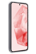 NoXx Hoes Geschikt voor Samsung A35 Hoesje Cover Siliconen Back Case Hoes Met 2x Screenprotector - Transparant