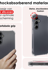 NoXx Hoes Geschikt voor Samsung A35 Hoesje Siliconen Cover Shock Proof Back Case Shockproof Hoes - Transparant